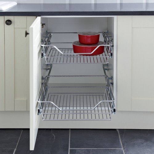 Pull Out Wire Basket Set for 500mm Cabinets